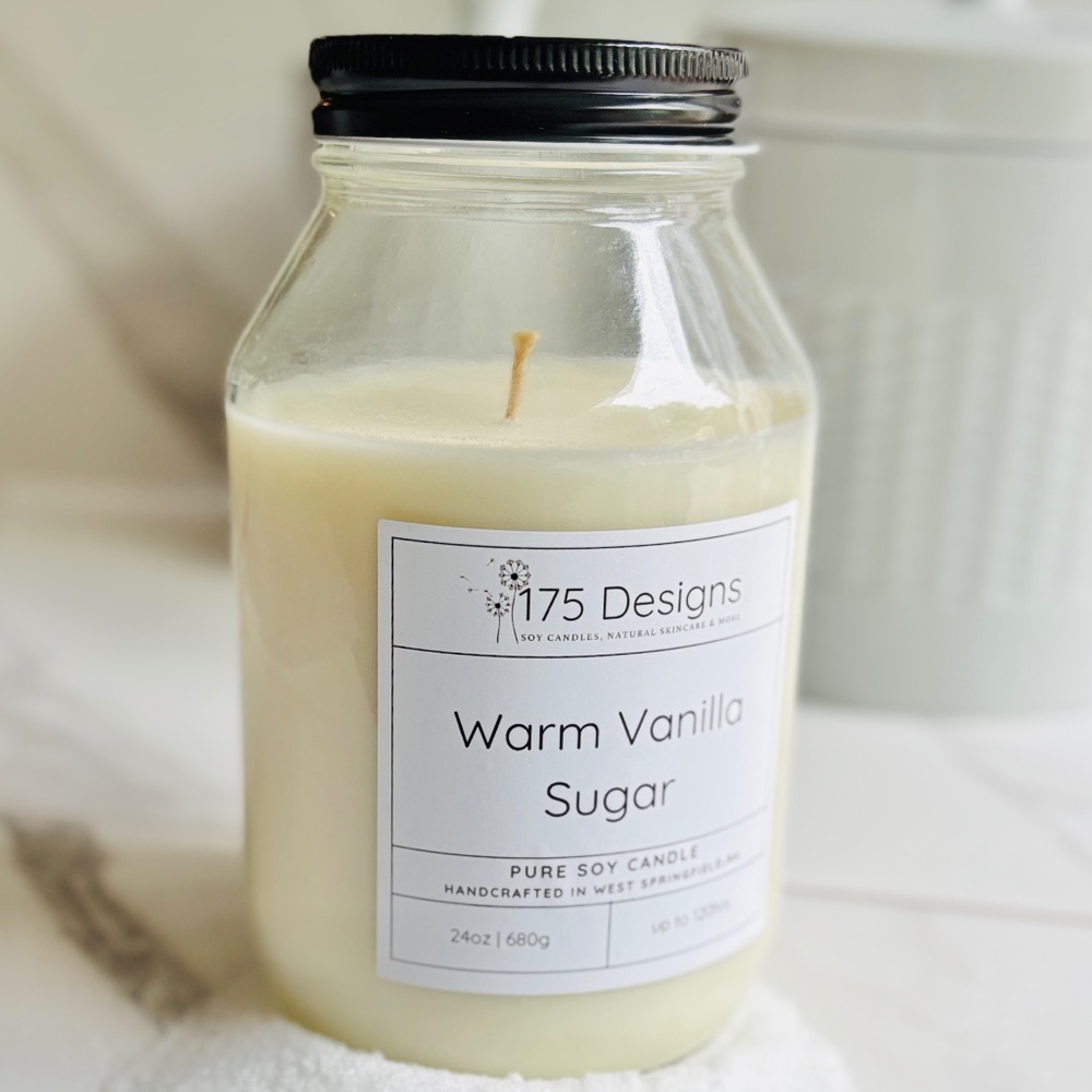 Hand-Poured Soy Candle | Warm Vanilla Sugar